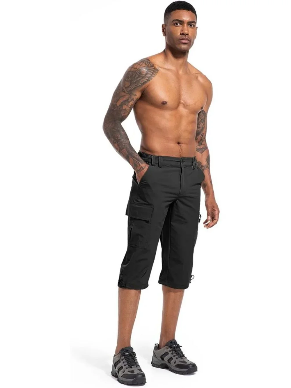 Men's Quick-Dry Cargo Long Shorts - 3/4 Length Hiking & Outdoor Essentials